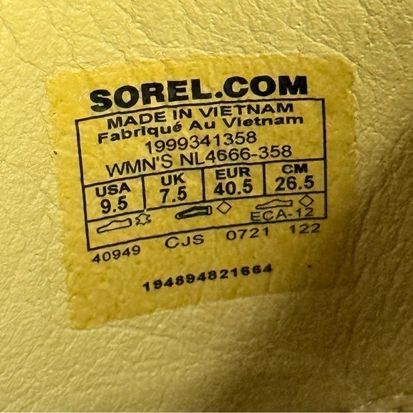 SOREL Ella II Slingback Sandal in Olive Shade Chalk- Sz 9.5 - Picture 7 of 8